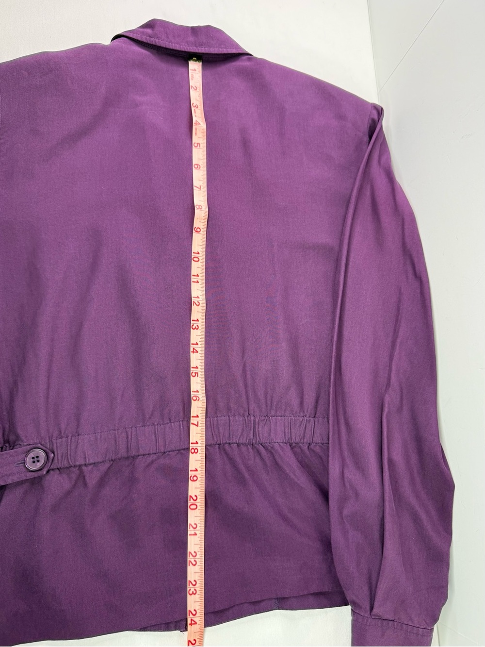 Norton McNaughton Purple Button-Front Utility Jacket Style Blouse Size 8 - Picture 8 of 8